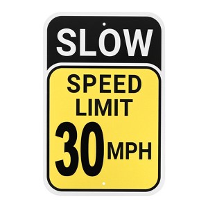 Unique Bargains Aluminum Weather Resistant Waterproof Rust Free Traffic Signs 1 Pc - 1 of 4