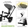 Kinder King 8 in 1 Kids Baby Stroller Tricycle Folding Toddler Trike w/Adjustable Push Handle - 4 of 4