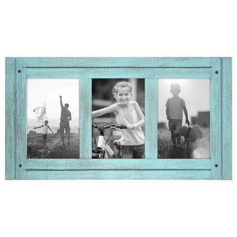 Americanflat 8x10 Rustic Tan Picture Frame with Polished Glass - Horizontal and Vertical Formats for Wall and Tabletop - Pack of 2