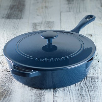 Cuisinart Chef's Classic 3qt Blue Enameled Cast Iron Round Casserole With  Cover - Ci630-20bg : Target