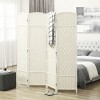 HOMCOM Room Divider, 6' Tall Folding Privacy Screen, Hand-Woven Freestanding Wood Partition for Home Office, Bedroom - 2 of 4