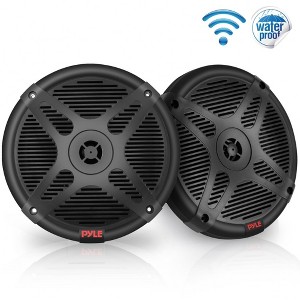 6.5 Inch Bluetooth Marine Speakers for Boating with Waterproof Design, Black, + All Devices - 1 of 4