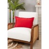 12"x20" Oversize Minimalist Chic Chunky Whip Stitch Down Filled Lumbar Throw Pillow Red - Saro Lifestyle - 3 of 3