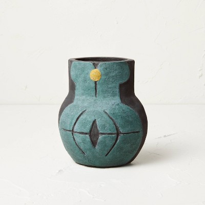 Small Geo Pattern Vase Yellow - Opalhouse™ designed with Jungalow™