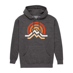 Men's - Instant Message - Simple Mountains Graphic Fleece Pullover Hoodie - 1 of 4
