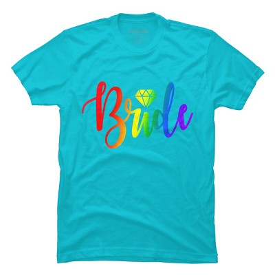 Adult Design By Humans Bride Pride Rainbow Wedding By Anhanva T-Shirt