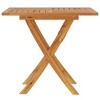 vidaXL Garden Table Warm Teak Solid Teak Wood 33.5 x 33.5 x 29.9 in - 4 of 4