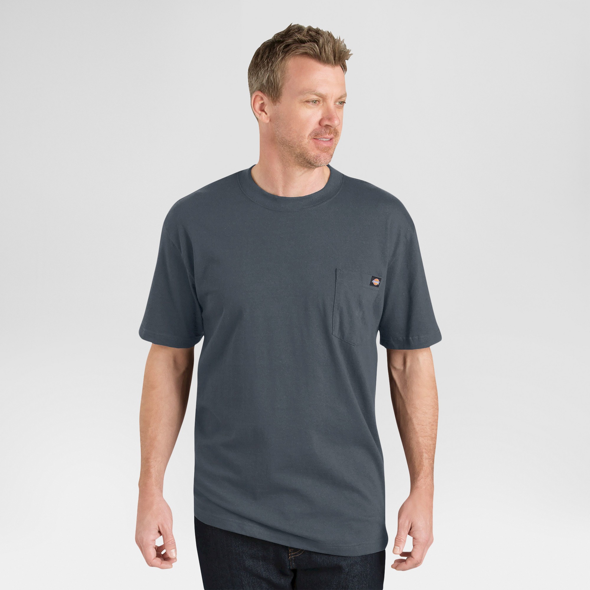 petiteDickies Men's Big & Tall 2 Pack Cotton Short Sleeve Pocket T-Shirt- Charcoal XXXL, Grey