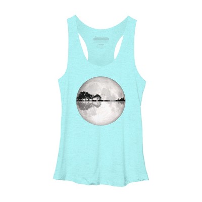 Women's Design By Humans Moonlight Nature Guitar II By Maryedenoa Racerback Tank Top
