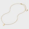 14K Gold Plated Round Initial Pendant Necklace - A New Day™ - 3 of 4