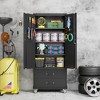 SUXXAN Metal Garage Storage Cabinet with 2 Drawers, Rolling Storage Cabinet with 2 Lockable Doors for Garage Home Office,Required Assembly - 3 of 4