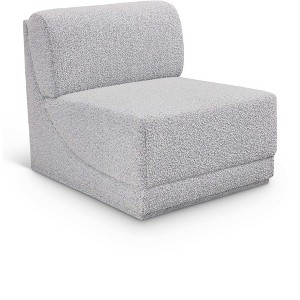 Meridian Furniture,Ollie Boucle Fabric Armless - 1 of 4