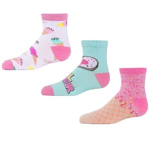 Memoi  Cotton Blend Ankle Socks 3-Pack Assorted - 1 of 3