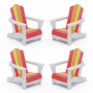 Hyleory Kids’ Foldable Adirondack Chair Set, 4-Piece – Durable HDPE Outdoor Chairs for Children - 1 of 4