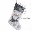 Aoibox 2 Pack 17 Inch Velvet Christmas Stockings Snowman and Reindeer Assorted Large Fireplace Hanging Holiday Gift Bag Decoration - 2 of 4