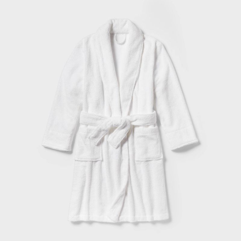 Spa Plush Bath Robe White - Threshold™, 4 of 5