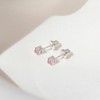 Girl's Traditional Prong Set Screw Back Sterling Silver Earrings - In Season Jewelry - 4 of 4