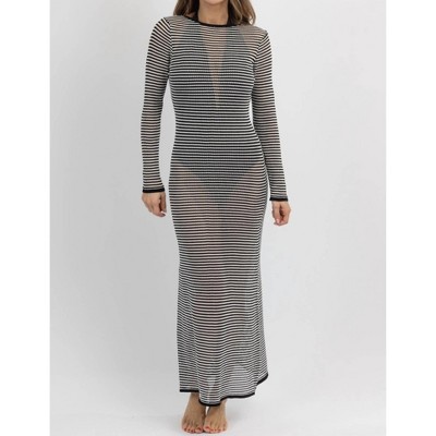 Women's RHEA STRIPE KNIT COVER UP - Sweetkama
