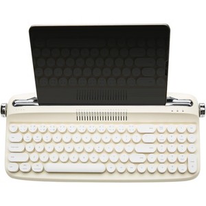 Upgraded Wireless Keyboard, Retro Typewriter Style with Integrated Stand, USB-C/Bluetooth with Cute Round Keycaps for Multi Device for Win/Mac - 1 of 4