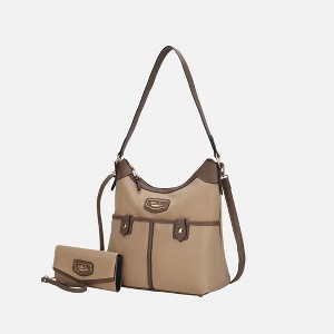 MKF Collection Harper Nylon Shoulder Hobo Bag with Matching Wallet by Mia K - 1 of 4