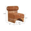 CAVINAS Modern Boucle Accent Chair with Rolled Backrest and Solid Wood Frame, Lounge Armchair for Living Room, Bedroom, or Office - 4 of 4