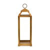 Cheung's Novara Tapered Square Top Metal Lantern - Gold - 3 of 4
