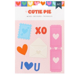 American Crafts Cutie Pie Metal Die Set 3"X4"-6/Pkg - 1 of 3