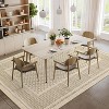 Washable Checkered Waffle Print Rug Non Slip Low Pile Rug Soft Contemporary Throw Floor Cover Foldable Indoor Carpet for Living Room Bedroom Playroom - 3 of 4