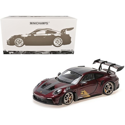 2024 Porsche 911 GT3 RS #5 Purple with Carbon Top and Hood Stripes Limited Ed to 400 pieces 1/18 Diecast Model Car by Minichamps - image 1 of 4