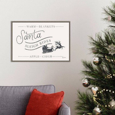 Vintage Christmas VI Framed Canvas Wall Art Print