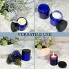 Cornucopia Brands 4oz Cobalt Blue Glass Straight Sided Cosmetic Jars 12pk; 120 ml. Capacity, BPA-Free Lids - 4 of 4