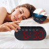 REGALWOVEN 2 Pcs Digital Plastic Corded Electric Adjustable Accurate Alarm Clock 7.1 x 3.1 x 1.2 inch - 3 of 4