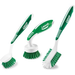 Libman Scrub Brush Kit | for Grout, Tile, Bathroom, Carpet, Kitchen, and Household Messes | Strong Fibers for Tough Cleaning - 1 of 4