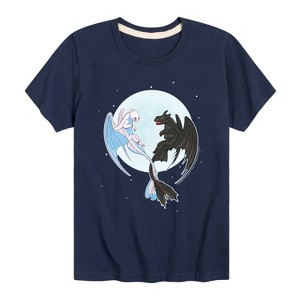 Boys' - How to Train Your Dragon - Night And Light Moon Short Sleeve Graphic T-Shirt - 1 of 3