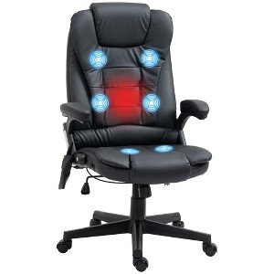 Aghana Digitals Beige Heated Massage Office Chair with 6 Vibration Points, 130° Recline, Remote - 1 of 4