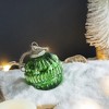 NAYSAYE Party Decoration and Accessories Glass Christmas Ball Ornaments Set of 12 for Holiday Party Decorations, Green, 2.8"*2.8"*3" - 3 of 4
