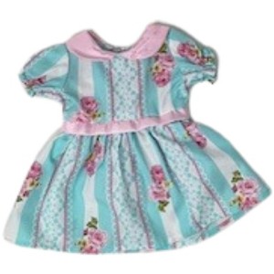 Doll Clothes Superstore Handmade Blue and Pink Floral Dress for 18 Inch Girl Dolls - 1 of 4
