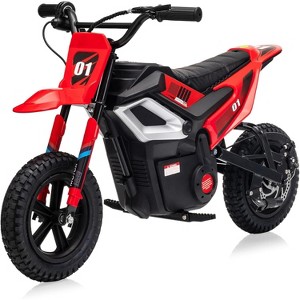 24V Electric Dirt Bike, Up to 13.67Mile/h Long-Range, Ride on Motorcycle with Rear Wheel Suspension, 12 Miles Range, Birthday & Xmas Gifts - 1 of 4