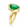 Ross-Simons 2.70 Carat Emerald Swirl Ring in 18kt Gold Over Sterling - 3 of 4