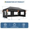 Garvee 10x20 Pop Up Canopy Tent, Heavy Duty Canopy Tents for Parties with Roller Bag, 6 Removable Sidewalls, Upgraded Thickened Legs, 6 Sand Bags - 3 of 4