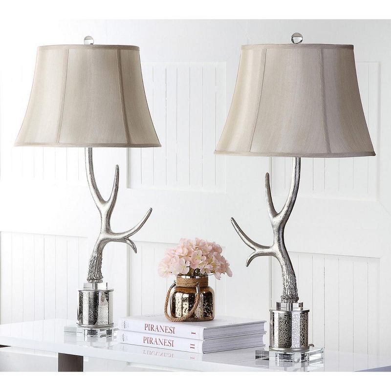 Adele Antler 16 Inch H Table Lamp (Set of 2) - Silver - Safavieh., 5 of 9
