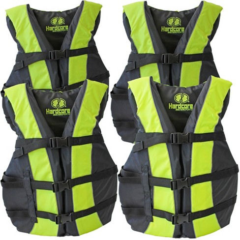 Hardcore Life Jacket 4 Pack Paddle Vest For Adults; Coast Guard