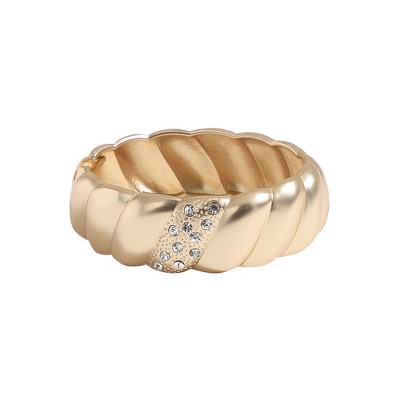 SOHI Women's California Gold Metallic Swirl Bracelet