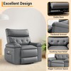 Lift Recliner Chair, PU Leather 360°Swivel Recliner with Massage and Heat, Rocking Sofa Seat for Living Room, Bedroom - 4 of 4