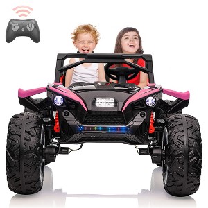 2 Seaters Kids Ride On UTV Car with Remote Control, 24V Battery Powered Toy Car for Boys Girls w/Music, LED Lights, Bluetooth, Electric Vehicles - 1 of 4