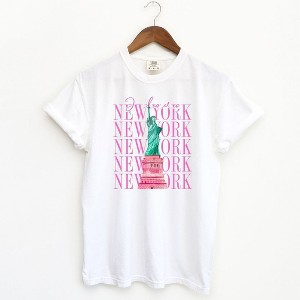 Simply Sage Market Women's I Love New York Short Sleeve Garment Dyed Tee - 1 of 3