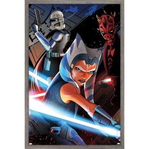 Trends International Star Wars: The Clone Wars By Cryssy Cheung Framed Wall Poster Prints - 1 of 4