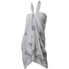 LA LEELA Women's Beachwear Summer Bikini Wraps Beach Wrap Swimwear Swim Cover Up Skirt Swimsuit Sarong Coverups for Women One Size White,Solid - 4 of 4
