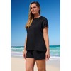 Swim 365 Women's Plus Size Mesh Yoke Swim Tee - 4 of 4