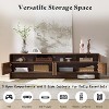 AMERLIFE 70" Modern TV Stand with Fluted Design & Storage Cabinets, for TVs up to 80", Wood Entertainment Center Media Console for Living Room - 4 of 4